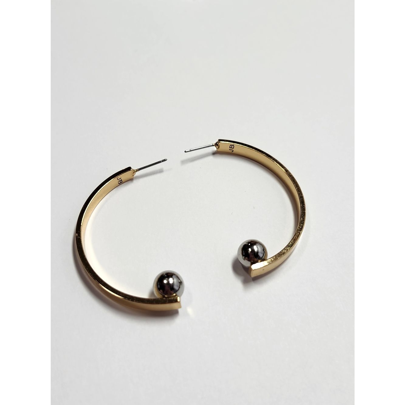 Jenny Bird Vela Earrings 14k Gold Dipped Brass And Rhodium Dipped Brass
